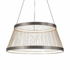 Lustre Pendente Nordecor Beys 2942 Cinza/dourado Led Bivolt 3