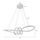 Lustre Pendente Nordecor Bie Cristal 2324 Branco Led Bivolt -