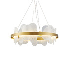 Lustre Pendente Nordecor Bloe 2777 65cm Dourado Fosco Led Biv