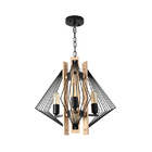 Lustre Pendente Nordecor Candle 2242 Preto E27 Bivolt - Único