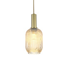Lustre Pendente Nordecor Canne Lon 2913 Ouro Champagne E27 Bi