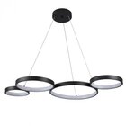 Lustre Pendente Nordecor Cler 2377 Led 57w 3000k Preto Bivolt