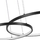 Lustre Pendente Nordecor Daire 2221 Preto Led Bivolt