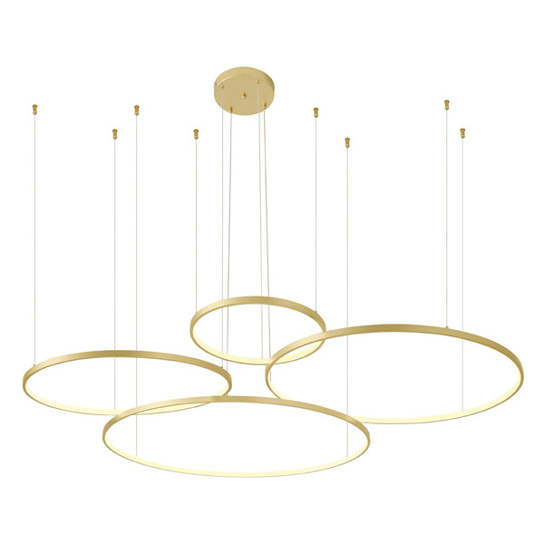 Lustre Pendente Nordecor Daire 2525 Dourado Led Bivolt