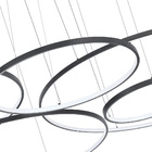 Lustre Pendente Nordecor Daire 2526 Preto Led Bivolt