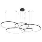 Lustre Pendente Nordecor Daire 2526 Preto Led Bivolt