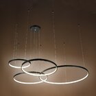 Lustre Pendente Nordecor Daire Com 4 Módulos 2222 Led Preto B