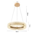 Lustre Pendente Nordecor Dalen 2959 60cm Ouro Brilho Bivolt D