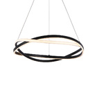 Lustre Pendente Nordecor Euni Odi 2873 60cm Preto Led Bivolt