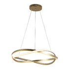 Lustre Pendente Nordecor Euni Odi 2874 60cm Dourado Fosco Led