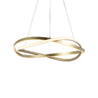 Lustre Pendente Nordecor Euni Odi 2874 60cm Dourado Fosco Led