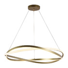 Lustre Pendente Nordecor Euni Odi 2876 80cm Dourado Fosco Led