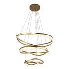 Lustre Pendente Nordecor Euni Odi 2880 Dourado Fosco Led Bivo