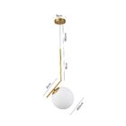 Lustre Pendente Nordecor Globe 2104 Dourado E27 Bivolt