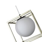 Lustre Pendente Nordecor Globo Cubo 2108 Dourado Bivolt