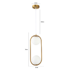 Lustre Pendente Nordecor Globo Ring Duo 2105 Dourado E27 Bivo