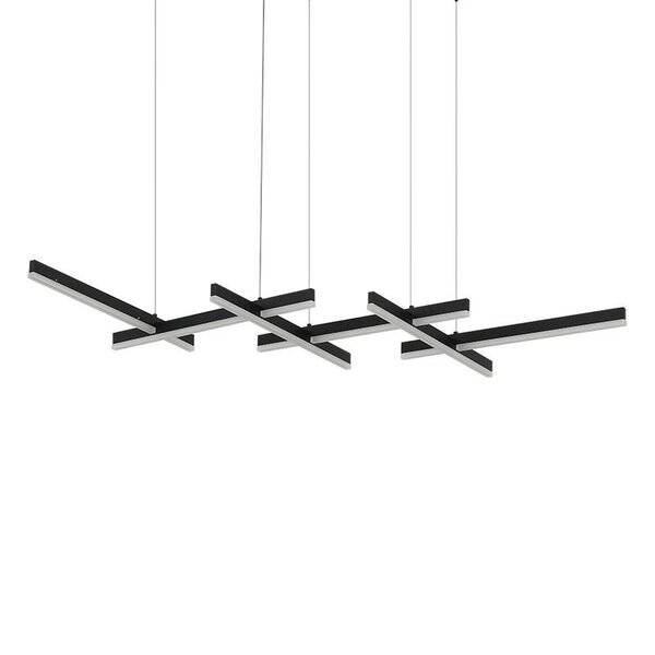 Lustre Pendente Nordecor Hash 2160 Preto Led Bivolt