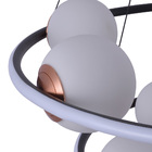 Lustre Pendente Nordecor Hoop Duo 2309 Preto / Cobre E27 Led