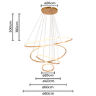 Lustre Pendente Nordecor Inverse 4 Módulos Redondo 2168 Led D