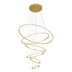Lustre Pendente Nordecor Inverse Redondo 2532 Dourado Led Biv
