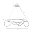 Lustre Pendente Nordecor Ivair 2180 Branco Led Bivolt