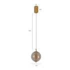 Lustre Pendente Nordecor Janni 2885 Dourado Fosco Led Bivolt
