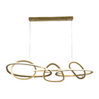 Lustre Pendente Nordecor Jeda 2710 Ouro Champagne Led Bivolt