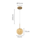 Lustre Pendente Nordecor Jou 2736 Ouro Champagne G9 Bivolt