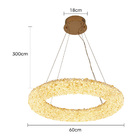 Lustre Pendente Nordecor Jou 2771 60cm Dourado Brilho Led Biv