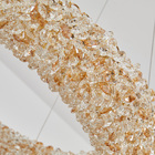 Lustre Pendente Nordecor Jou 2771 60cm Dourado Brilho Led Biv