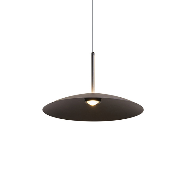 Lustre Pendente Nordecor Kale Ger 2860 38cm Preto Led Bivolt