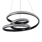 Lustre Pendente Nordecor Kile Cristal 2342 Preto Led Bivolt