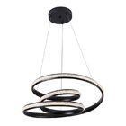 Lustre Pendente Nordecor Kile Cristal 2342 Preto Led Bivolt