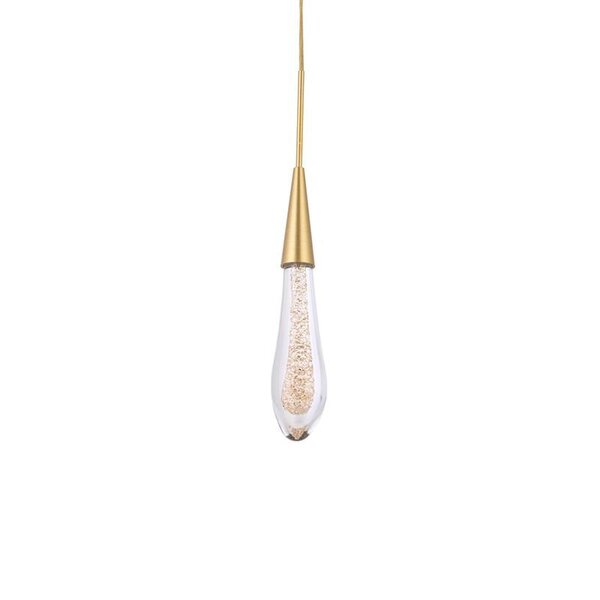 Lustre Pendente Nordecor Leah 2409 Dourado Led Bivolt