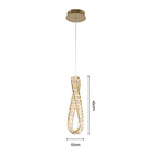 Lustre Pendente Nordecor Lezie In 2741 Ouro Brilho Led Bivolt