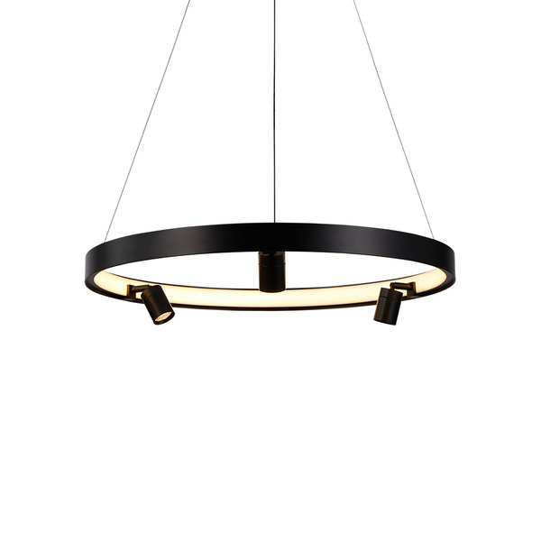 Lustre Pendente Nordecor Lilla 2539 Preto Led Bivolt