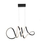 Lustre Pendente Nordecor Lire Cristal 2322 Preto Led Bivolt