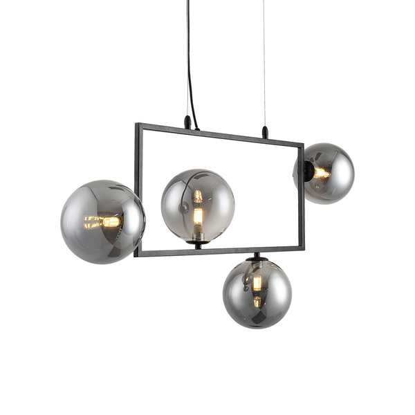 Lustre Pendente Nordecor Modular Jabuticaba 2380 Preto G9 Biv