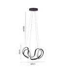 Lustre Pendente Nordecor Musi 2085 Marrom Led Bivolt