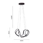 Lustre Pendente Nordecor Musi 2085 Marrom Led Bivolt