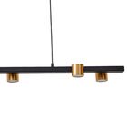 Lustre Pendente Nordecor Paika 2443 Dourado / Preto Led Bivolt