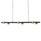 Lustre Pendente Nordecor Paika 2443 Dourado / Preto Led Bivolt