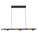 Lustre Pendente Nordecor Paika 2443 Dourado / Preto Led Bivolt