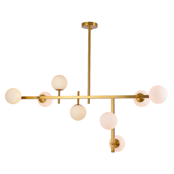 Lustre Pendente Nordecor Romai Tes 2278 Dourado G9 Bivolt