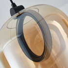 Lustre Pendente Nordecor Ruzo 2793 Âmbar / Preto Led Bivolt A