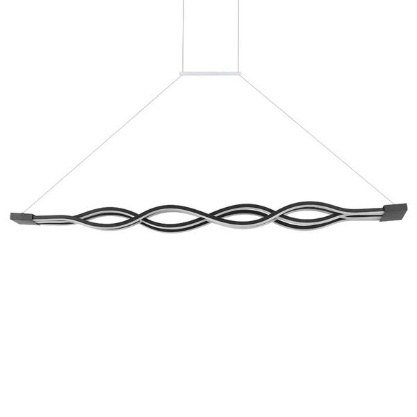 Lustre Pendente Nordecor Tunna 2230 Preto Led Bivolt