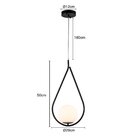 Lustre Pendente Nordecor Upus In E27 Bivolt Preto 2125