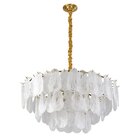 Lustre Pendente Nordecor Velle 2951 80cm Dourado Fosco E14 Bi