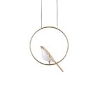Lustre Pendente Nordecor Vogel Uno 2430 Dourado Led Bivolt