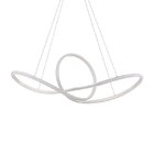 Lustre Pendente Nordecor Wari Cristal 2327 Branco Led Bivolt